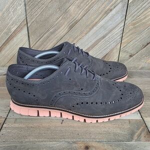 Cole Haan Zerogrand Remastered Wingtip Oxfords Mens Size 12 M Magnet Sunset